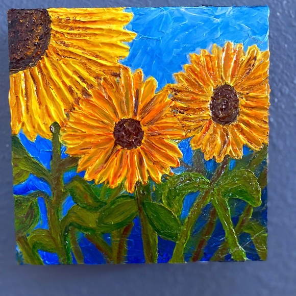 Blue Sky Sunflowers